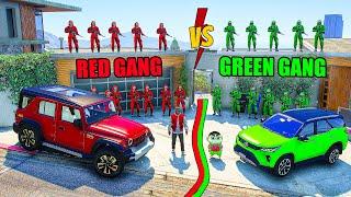 Franklin Red Gang VS Shinchan Green Gang In GTA 5 || JNK GAMER