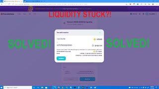 Cant Remove Liquidity on PancakeSwap , Liquidity stuck.  SOLVED!