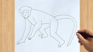 How to Draw a Monkey Easy Drawing Step by Step Tutorial For Beginners