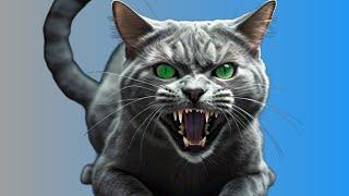 Angry cat meowing | Aggressive cat sound 1 hour