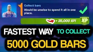 Collect BARS 5000! Fastest Way to Collect 5000 Gold Bars in Fortnite Season 6! Fortnite Bars Guide!