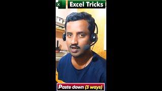 Paste Down ( 3 Ways ) in Excel Telugu || Computersadda.com