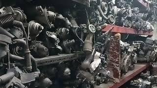 kurla market types of old scrap car engine, starter, alternator.#engine#old#starter#alternator.