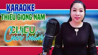 Karaoke Song Ca | CHIỀU CUỐI TUẦN - Thiếu Giọng Nam | Song Ca Với Trà Xanh