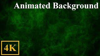 4K Video (1 hour) green smoke on black background – animated