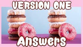Spot the Donuts! Answers / Spot the Difference  (VERSION 1) | Video Quiz Star