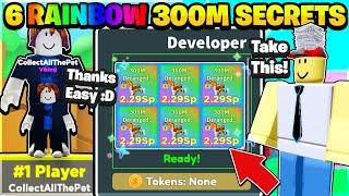 DEVELOPER Gives Noob 6 RAINBOW 300M SECRETS In Roblox Clicker Simulator *INSTANT #1*