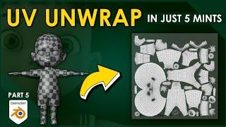 How to Unwrap your Character in Blender | UV in 5 min | UV Mapping | CCM Course Level 2 part 5
