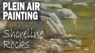 SKETCHING ROCKS IN OIL - Plein Air Painting Landscapes