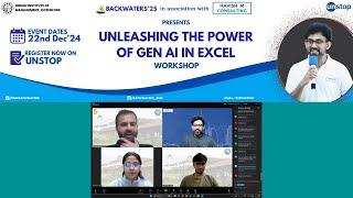 EXCEL WITH GENERATIVE AI WORKSHOP [WITH IIMK] - 22 DECEMBER 2024