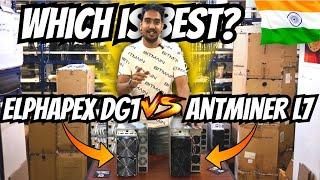 Antminer L7 Vs Elphapex DG1 | Best Dogecoin miner 2024 Crypto Mining India #bitcoinmining #antminer