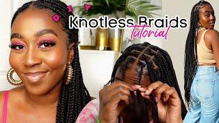 HOW TO DO KNOTLESS BOX BRAIDS ON YOURSELF | Detailed & Beginner Friendly | My First Time ️