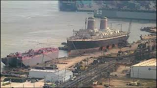  LIVE The SS United States docks the Port of Mobile