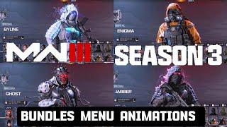 MW3 Upcoming Operators Bundles Skins Menu Animations Modern Warfare 3 & Warzone