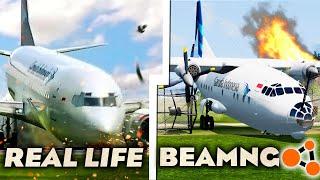 Real Airplane Crashes Recreation in BeamNG Drive #5