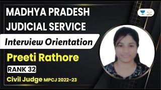 Madhya Pradesh Judicial Service | Interview Orientation | Preeti Rathore | Rank 32 | Linking Laws