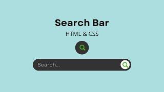 Animated Search Bar Design | HTML & CSS | Web Development