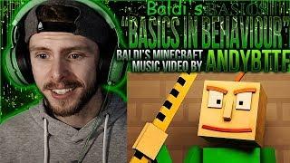 Vapor Reacts #753 BALDI'S BASICS SONG "Basics in Behavior" Minecraft Animation by AndyBTTF REACTION