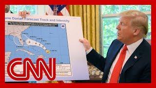Trump appears to show altered Hurricane Dorian map