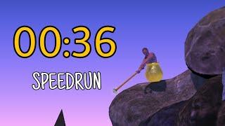 Getting over it Speedrun in 36 seconds