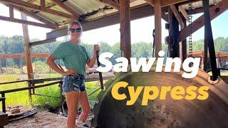 Sawing 100+ Year old Cypress! (Beautiful timbers!!!) Pt.2