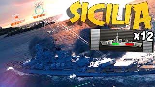 Sicilia 260k, kraken, 12 citadel - World of Warships