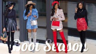 MUST HAVE BOOTS HAUL 2020!  How to Style Thigh High Boots. 25 Outfit Ideas! Steve Madden Haul.