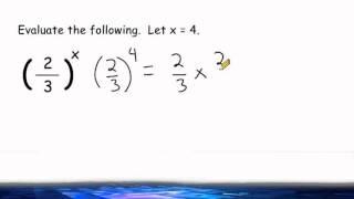 Evaluating Expressions - Raising A Fraction By A Power