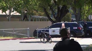 Raw video: Person with knife at Gardens Elementary School in San Jose