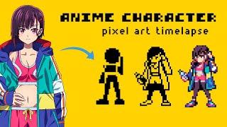Pixel Art Sprite Timelapse | Shizuka Mikazuki (Zom 100)