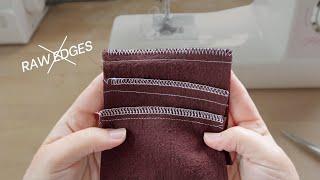 How to Finish Raw Edges Without An Overlocker or Serger | Zig Zag and Overlock Stitch Tutorial
