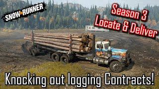 SnowRunner - Season 3: Locate & Deliver - Knocking out Logging Contracts!