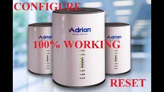 Resetting and Configuring ADRIAN AK3300