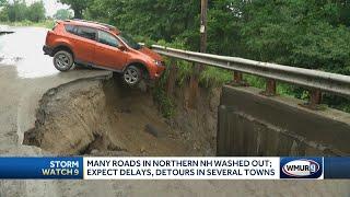 Roads in northern New Hampshire washed out by heavy rain