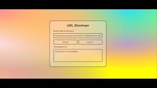 Build URL Shortener using HTML CSS and Javascript: URL shortener project