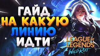 WILD RIFT ГАЙД, ОБУЧЕНИЕ, НА КАКУЮ ЛИНИЮ ИДТИ ВАЙЛД РИФТ / League of Legends Wild Rift