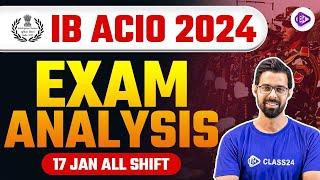 IB ACIO Exam Analysis 2024 | IB ACIO 17 Jan All Shift Exam Analysis by Bhunesh Sir