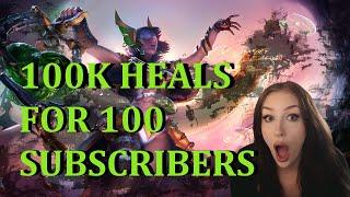 100K HEALS FOR 100 SUBSCRIBERS // Paladins Seris Gameplay