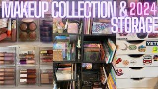 I Re-Organized... UPDATED Makeup Collection & Storage 2024! 🫧