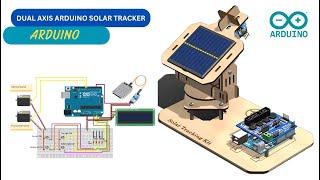 Dual Axis Solar Tracker Arduino Project Using LDR and Servo Motors