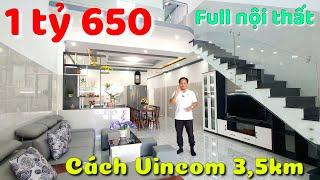 Nhà đẹp full nội thất 1 tỷ 650 triệu đất thổ cư sân ô tô gần QL22B giáp TP Tây Ninh chủ bán giá rẻ