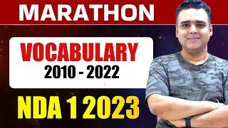 Vocabulary - Marathon NDA PYQ's (2010-2022)| English - NDA 1 2023| Defence Sarathi