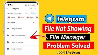 how to fix telegram files | folder not showing in file manager | problem solved 100%