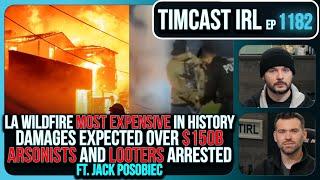 LA Wildfire MOST EXPENSIVE In History, $150B In Damages, ARSONISTS, Looters Arrested | Timcast IRL