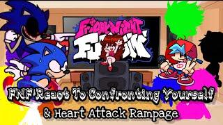 FNF React To Confronting Yourself & Heart Attack Rampage|Friday Night Funkin'|ElenaYT.