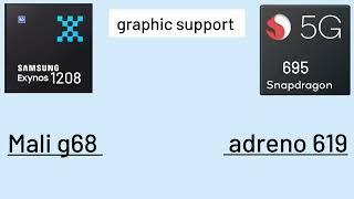 Exynos 1208 vs snapdragon 695 // comperision // antutu score 695 vs 1208 #exynos1208 #snapdragon695