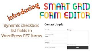 Dynamic checkbox list fields and image checkbox field for the Contact Form 7 WordPress plugin