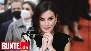 Letizia von Spanien - Ausgefallener Schwarz-Weiß-Look: Sie bezaubert an Felipes Seite