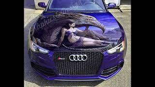 Vinyl Car Hood Wrap Full Color Graphics Decal Dragon and Elf Fantasy Sticker