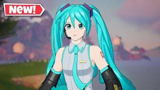 NEW HATSUNE MIKU Skin Gameplay In Fortnite!